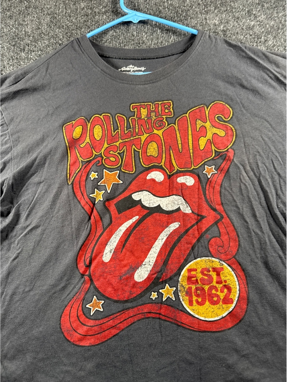 Rolling Stones Youth M 8-10 Black Graphic T Shirt Tongue Logo Band Tee 2024